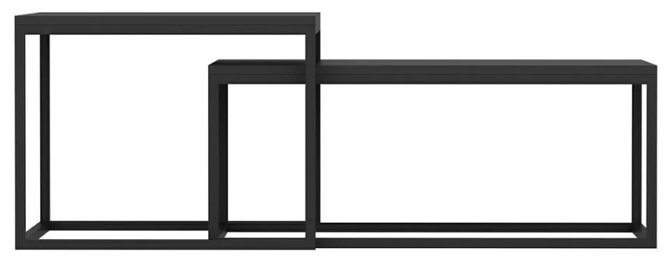 Odkladací stolík Leka Black, 2 ks