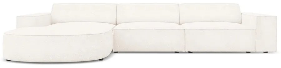 Béžová rohová pohovka z textílie bouclé (ľavý roh) Jodie – Micadoni Home