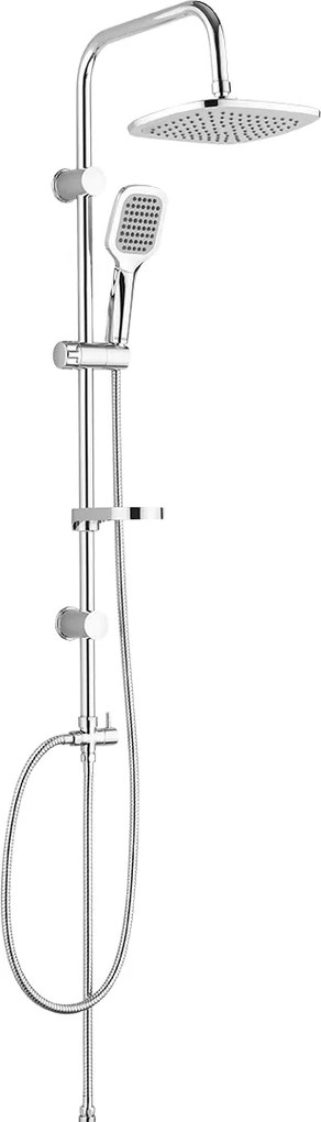 Kuchinox BORGO, sprchový stĺp s hlavovou a ručnou sprchovou hlavicou 100cm, chrómová, LAV-PKG_00KX