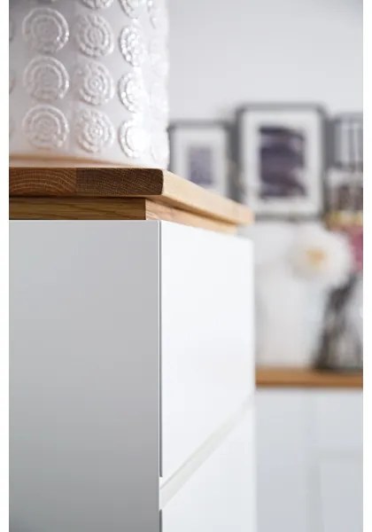 Komoda ARVI biela/dub