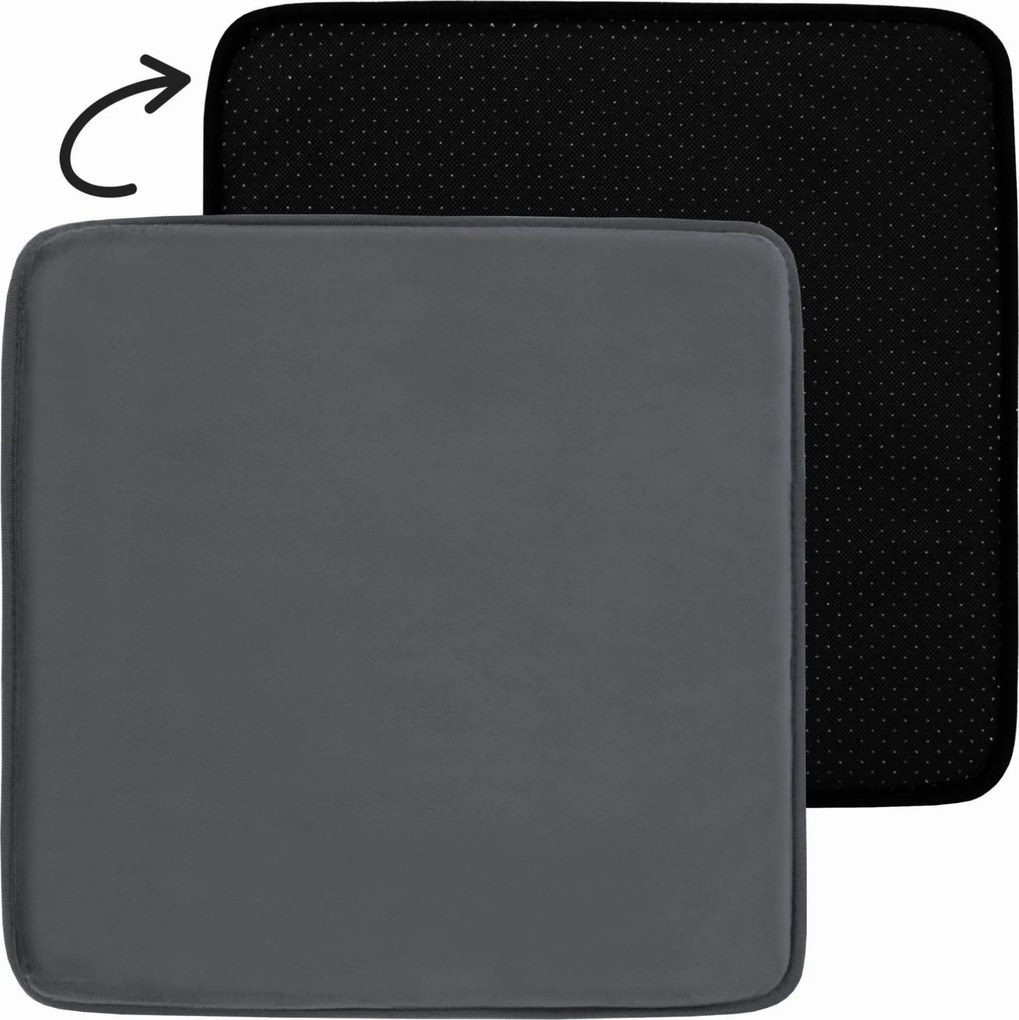 Podsedák na stoličku MARIE 38x38 cm - grafitový