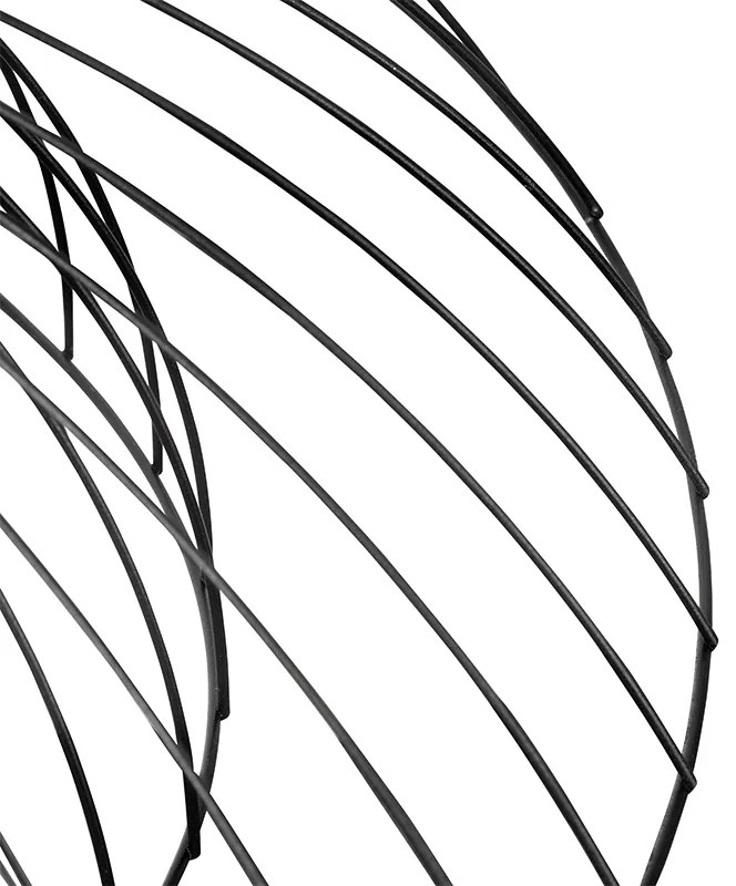 Dizajnové stropné svietidlo čierne 66 cm - Pua