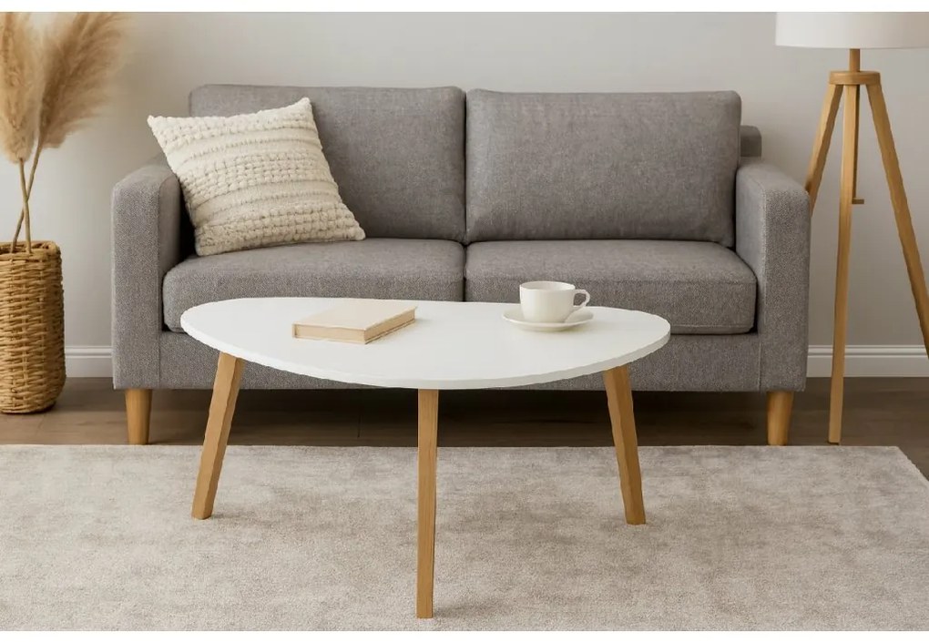 Noela Odkladací stolík SCANDIA 85 biely