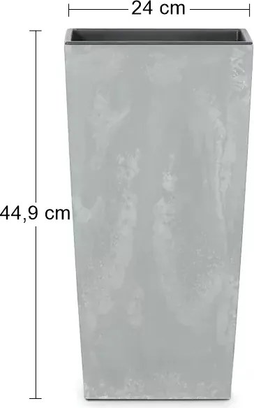 Plastový kvetináč DURS240E 24 cm - sivý betón