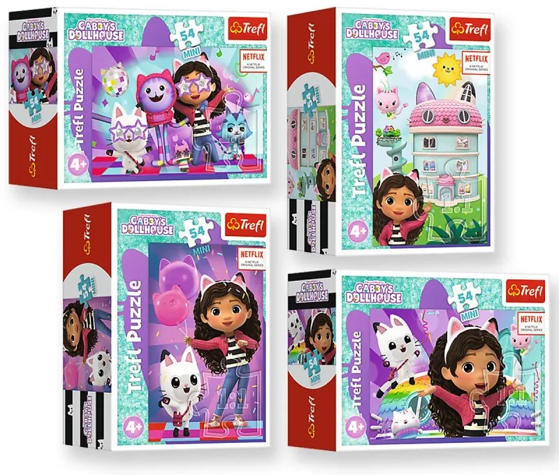 19773-6/54211 Mini puzzle - Gábinin kúzelný domček - sada 4ks