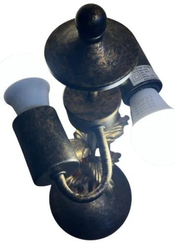 Lampa Tiffany VÁŽKA JANTAR Murano Drops Iron Base 56*25