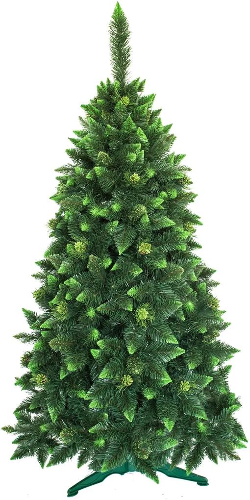 Umelý vianočný stromček Borovica Kvitnúca s kryštálmi ľadu 180cm