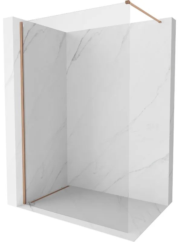 Mexen, Mexen Kioto-X sprchová stena 70 x 200 cm, transparentná 10 mm, brúsená meď - 800-070-101-65-00-X