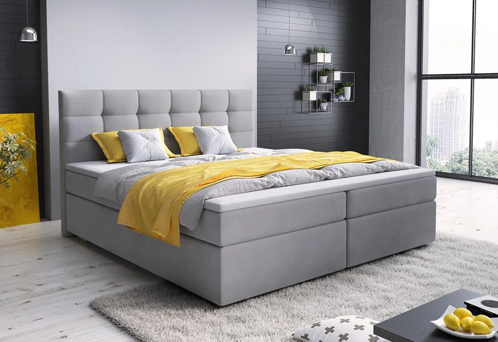 Čalúnená posteľ boxspring GLOSE - cosmic 10 / 180x200 / bez vrchného matraca
