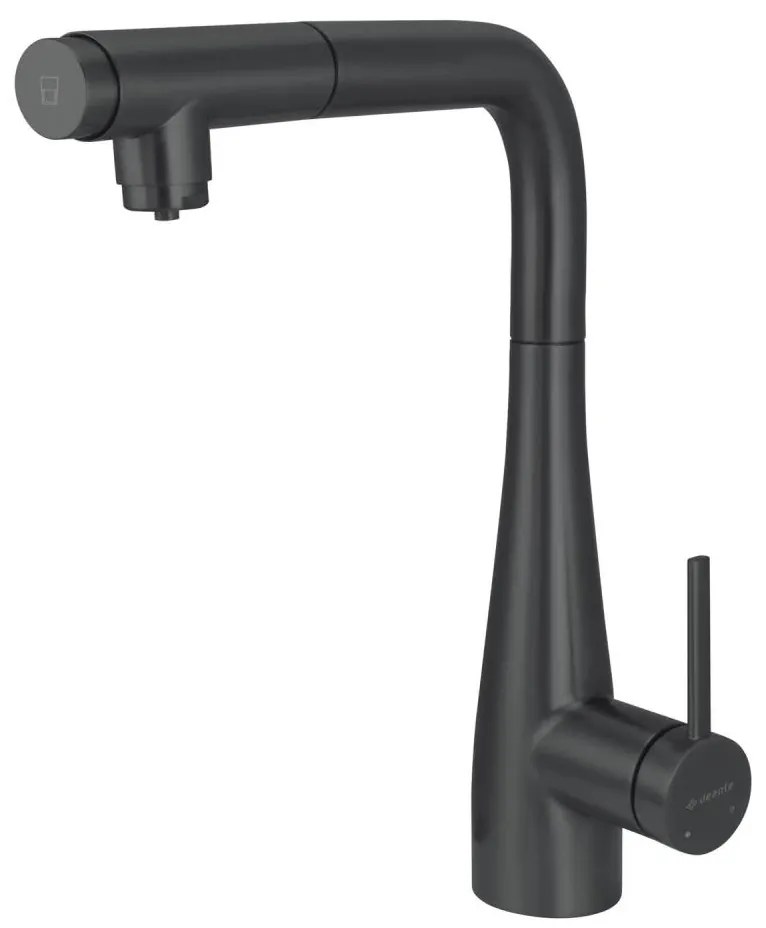 Deante BRE_N75M - Drezová batéria s vyťahovacou sprškou ERIDAN čierna