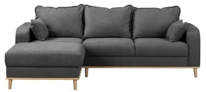 Tmavosivá rohová pohovka (ľavý roh) Beata - Ropez