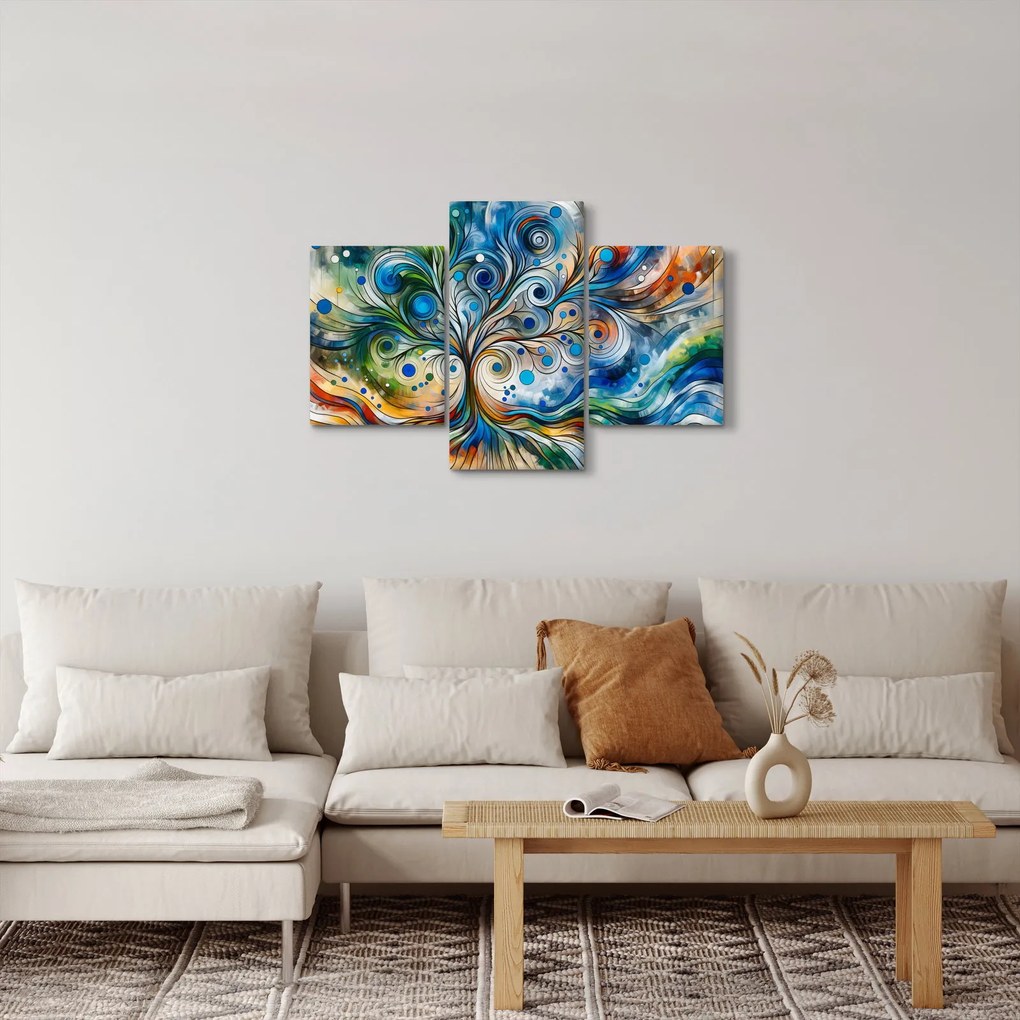 Obraz – Farebný energetický strom (90x60 cm)