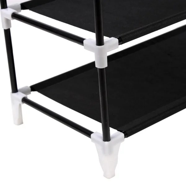 Úložná látková skriňa s policami MATIS 58x160 cm čierna