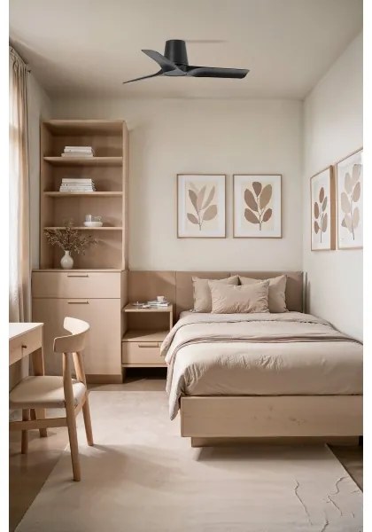 FARO 33827WT-Stropný ventilátor HEY TUB S čierna pr. 90 cm WT + diaľkové ovládanie