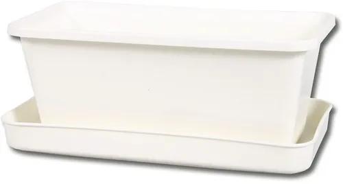Hrantík s miskou plastový MINIGARDEN 21 cm biely