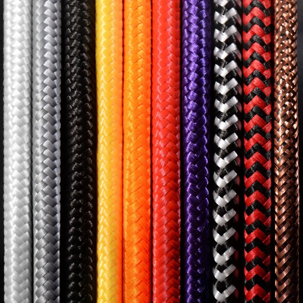 Závesné svietidlo Edison, čierne telo svietidla, výber z 10 farieb kábla