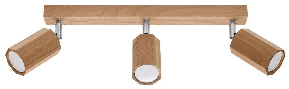Sollux SL.1030 - Bodové svietidlo ZEKE 3xGU10/40W/230V dub