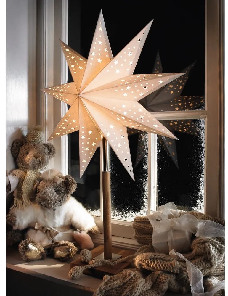 Biela vianočná svetelná dekorácia Solvalla – Markslöjd