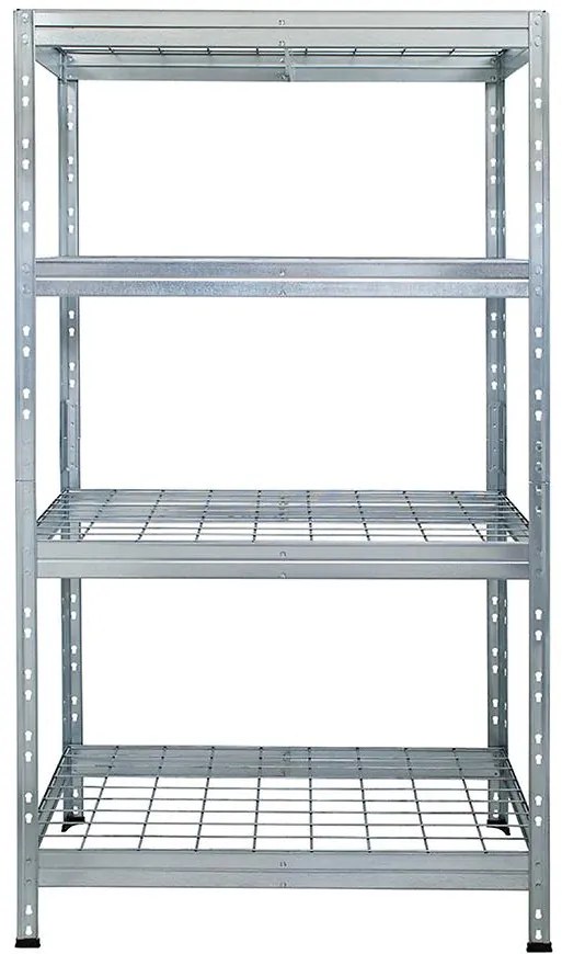 Kovový regál RIMS300 EB38 pozinkovaný 180x90x45 cm – 4 police/300 kg