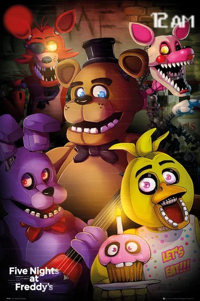 Plagát, Obraz - Five Nights At Freddys - 12 AM, (61 x 91.5 cm)