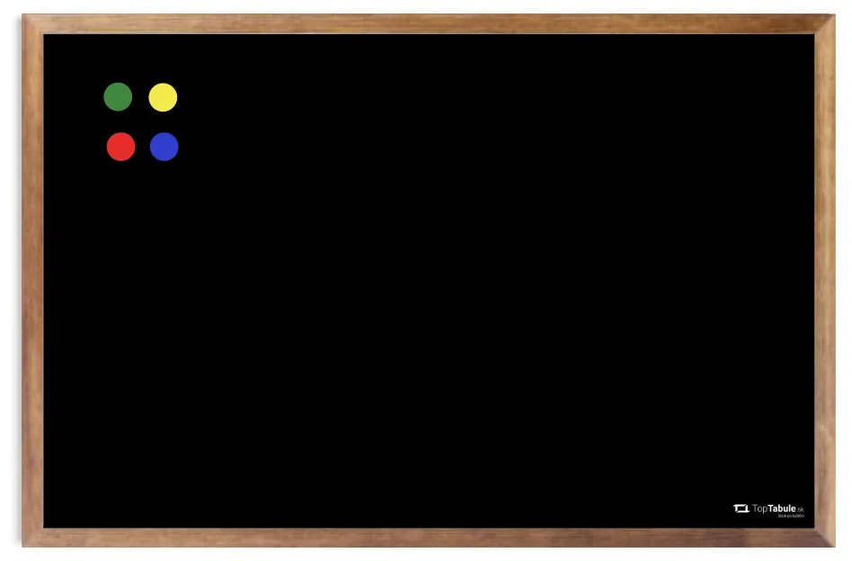 Toptabule.sk Čierna magnetická tabuľa v drevenom ráme MAHAGON 200x100 cm