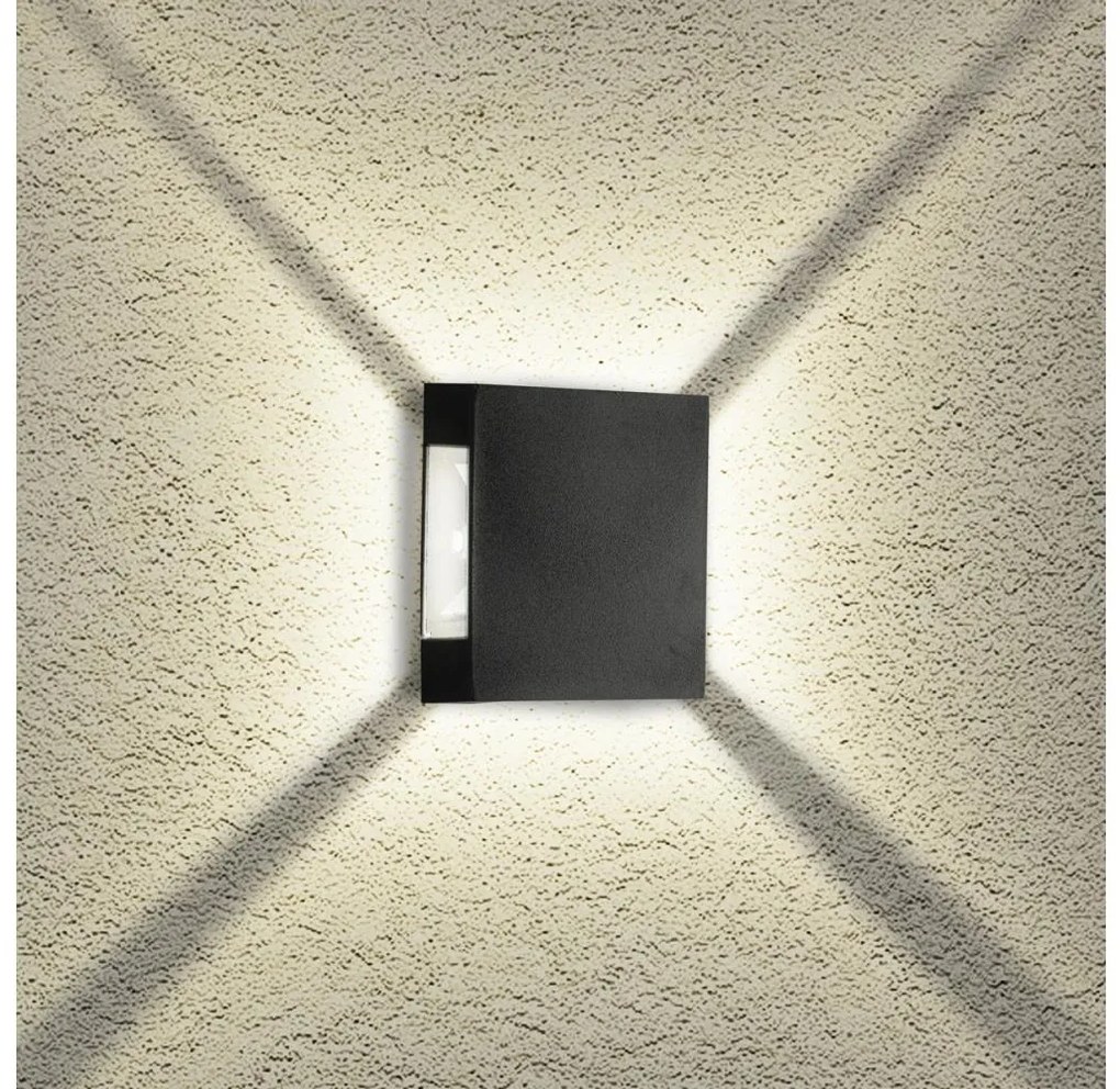 Brilagi - LED vonkajšie nástenné svietidlo QUADRAY LED/4W/230V čierne IP65