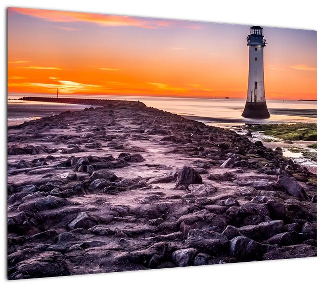 Sklenený obraz majáku (70x50 cm)