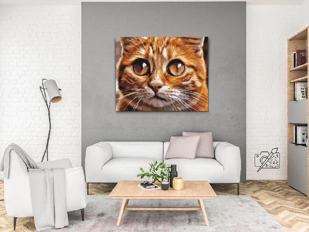 Gario Maľovanie podľa čísel Mačacie oči 2 Rozmery: 100 x 80 cm, Rámovanie: S vnútorným rámom