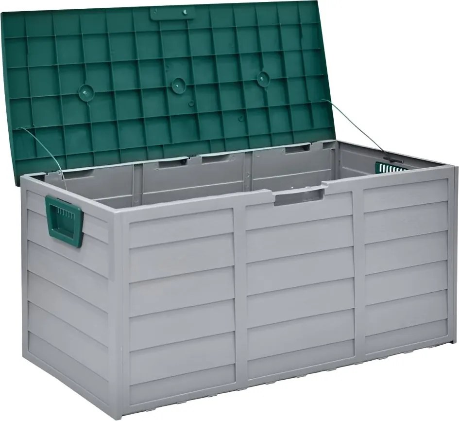 Záhradný úložný box Korta (sivá + zelená). Vlastná spoľahlivá doprava až k Vám domov. 1119444