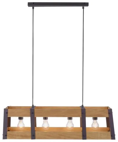 Leuchten Direkt 15721-79 - Luster na lanku CRATE 4xE27/60W/230V