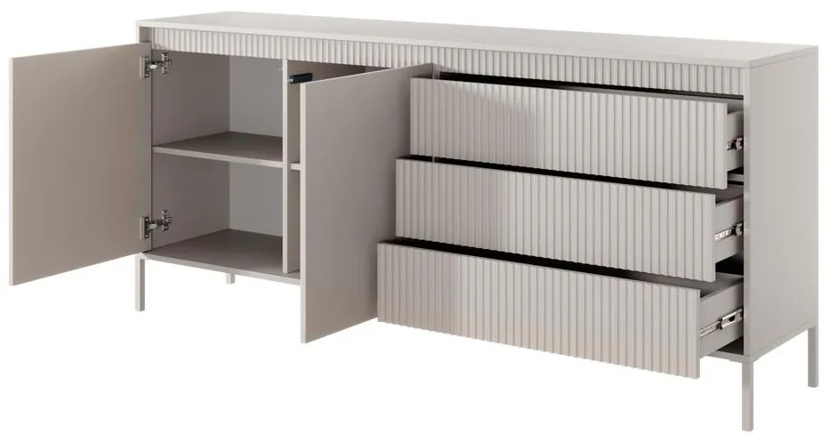 Komoda Fabrio F4 (béžová). Vlastná spoľahlivá doprava až k Vám domov. 1100127