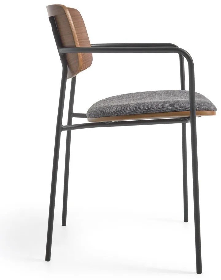 Sivo-hnedá jedálenská stolička Maureen – Kave Home