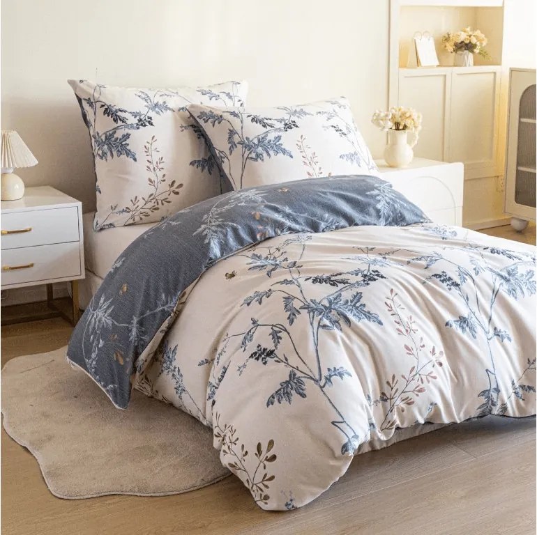 Mikroflanelové obliečky GRETA krémové Rozmer obliečky: 70 x 90 cm | 140 x 200 cm