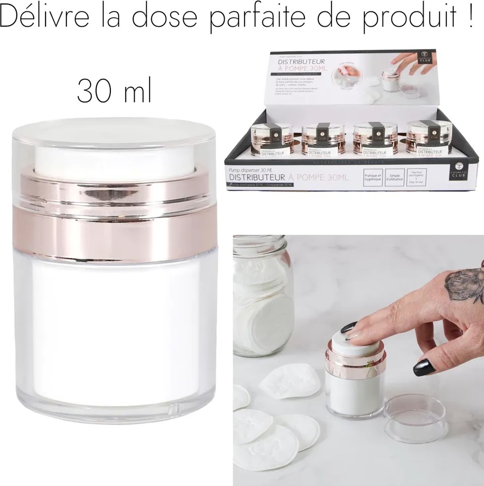 CMP Paris Dávkovač na stlačenie s pumpičkou, 30 ml na krém a odličovacie mlieko