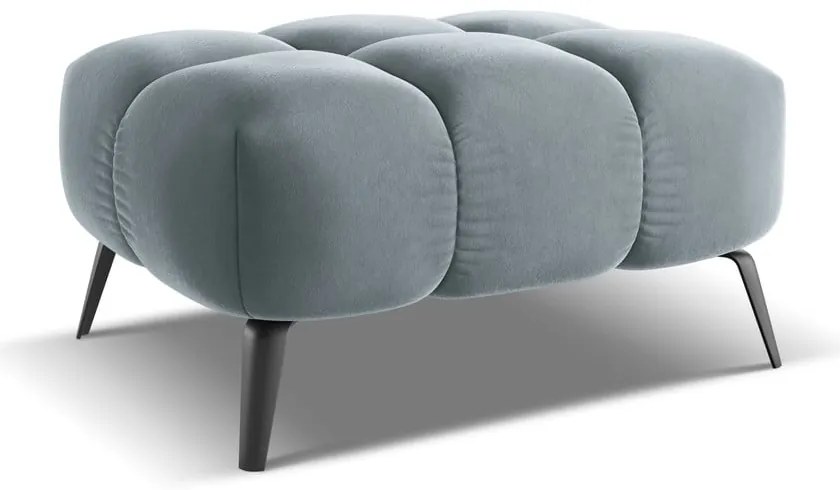 Svetlomodrá zamatová podnožka Nalu – Makamii