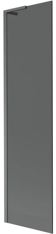 Mexen Next L, 1-krídlová vaňová zástena 50 x 150 cm, 6mm šedé sklo, grafitový profil, 895-050-000-03-40-66