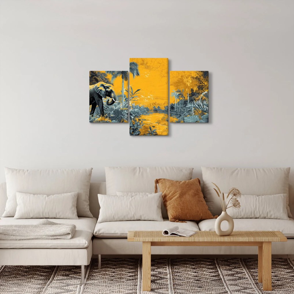 Obraz - Slon v prírode (90x60 cm)