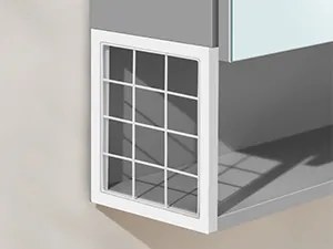 Koupelnová zrcadlová skříňka s LED osvětlením Vasagle Doris šedá