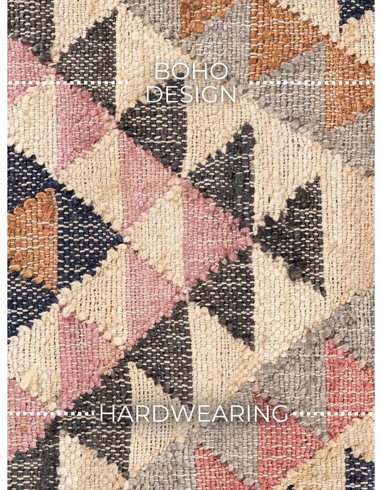 Sivý ručne tkaný jutový behúň 80x200 cm Roya Parsa – Elle Decoration