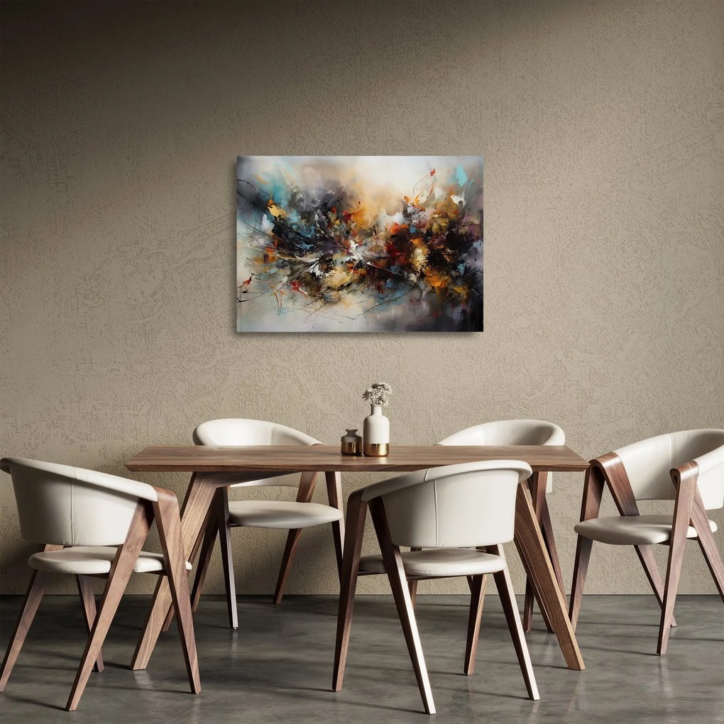 Sklenený obraz - Abstraktná grafika (70x50 cm)