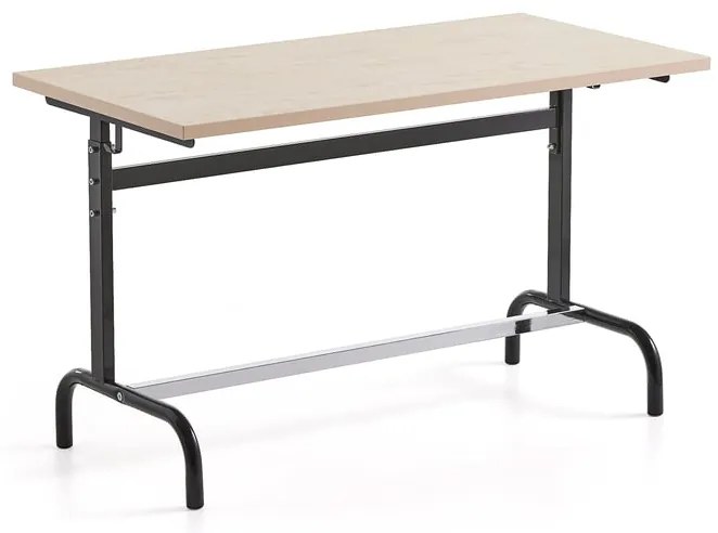 Školská lavica 184, linoleum, antracit/béžová