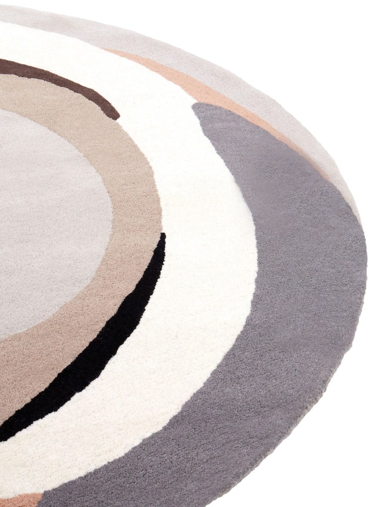 Okrúhly vlnený koberec ⌀ 140 cm viacfarebný SARGODHA Beliani