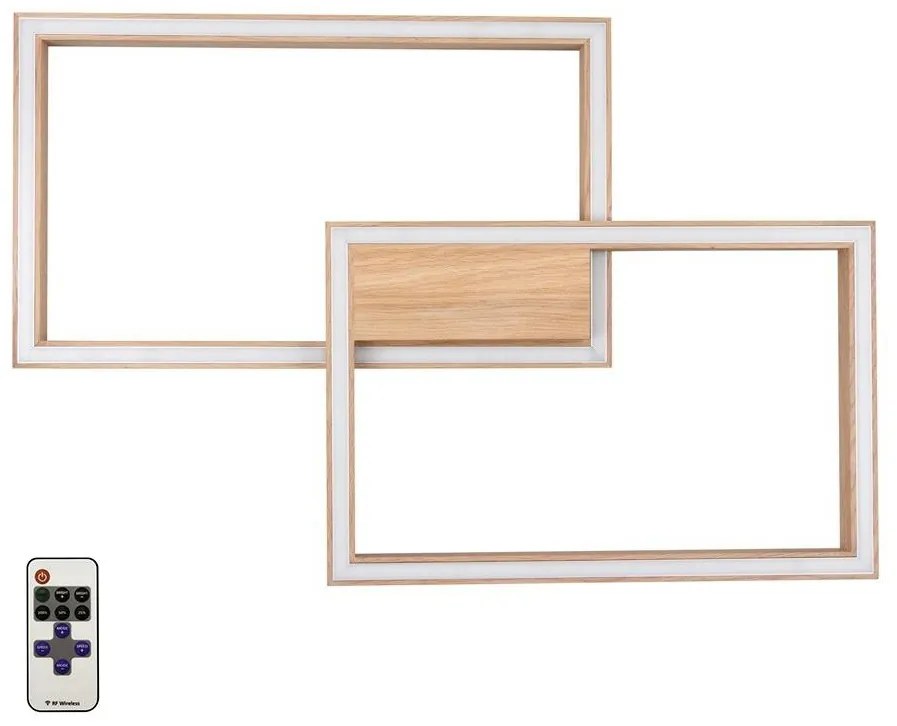 Spot-Light 91402274 - stmievateľné LED svietidlo RAMME LED/48W/230V + diaľkový ovládač, matný dub