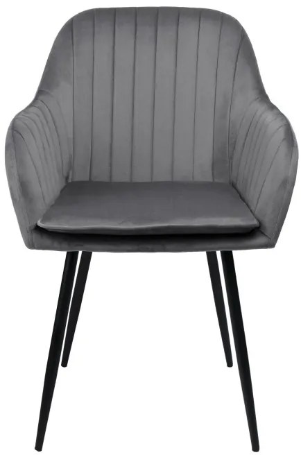 Jedálenská stolička SEVILLA zamatová, grafitová