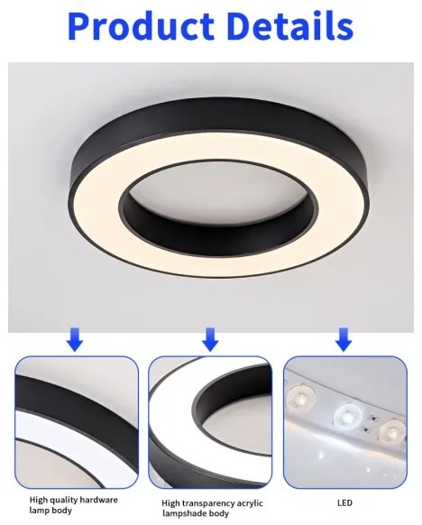 Immax NEO 07209L-LED Stmievateľné svietidlo PASTEL LED/53W/230V 60cm čierna Tuya+DO