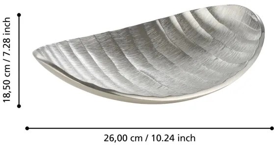 Eglo 427012 - Dekoračný podnos FORLEYET 18,5x26 cm strieborná