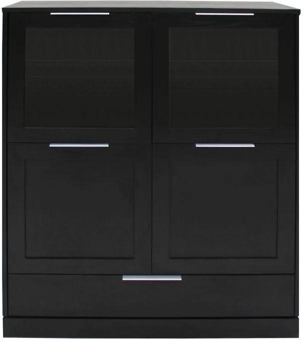 Dizajnová komoda Franco / 4 dverová čierna