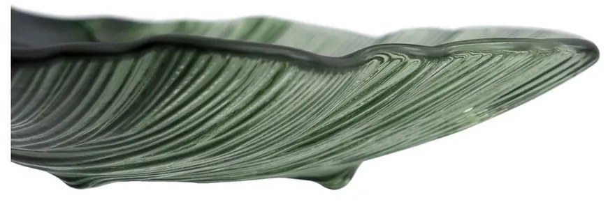 Sklenená dekoratívna tácka 16x17 cm Gingko – Ixia
