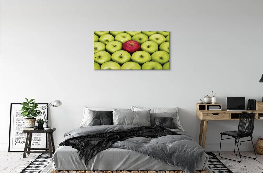 Obraz canvas Zelená a červená jablká 120x60 cm