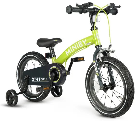 Detský bicykel Miniby 14" zelený